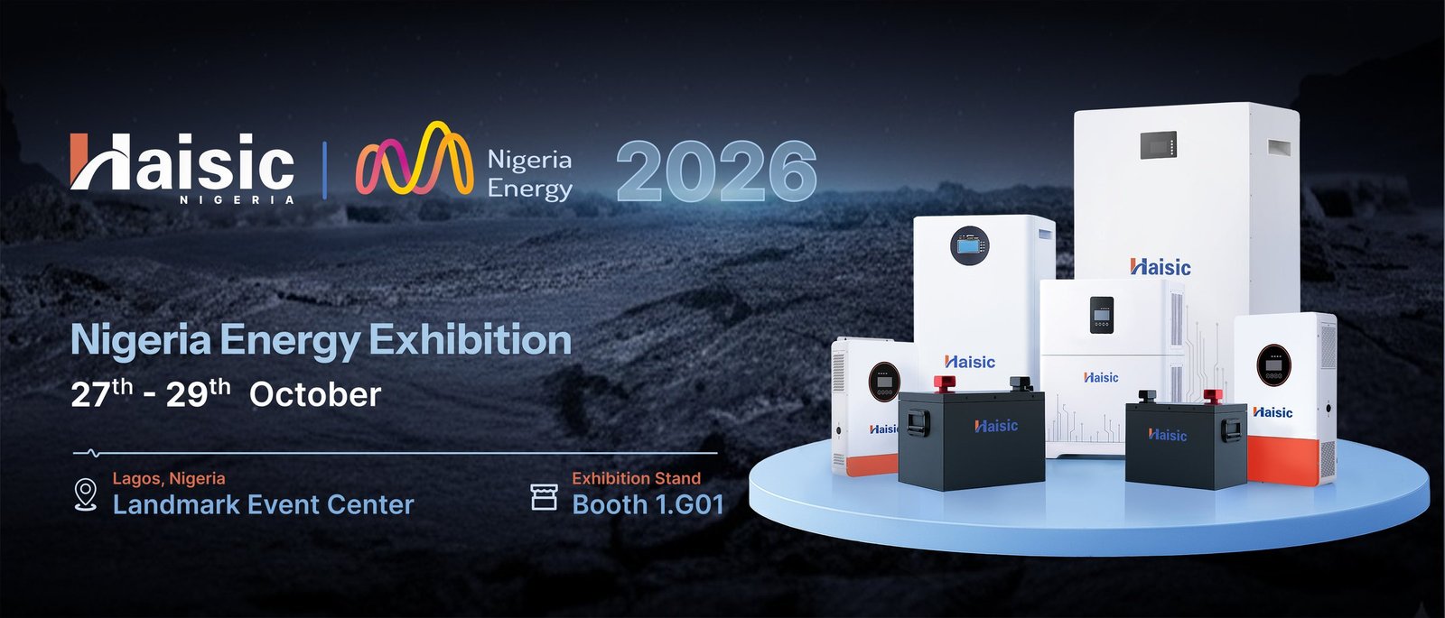 Haisic Nigeria at the Nigeria Energy Exhibition 2026, 27th to 29th October, Landmark Event Center, Lagos, Booth 1.G01